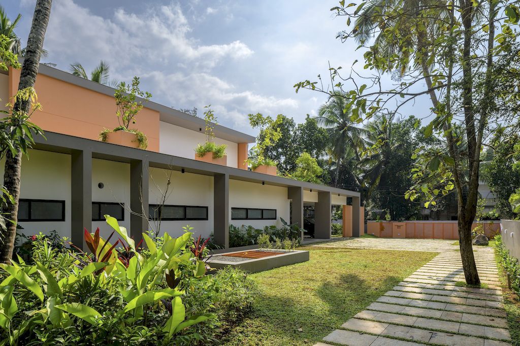 The Colour Burst House, Simple yet Bold Form by LIJO RENY Architects