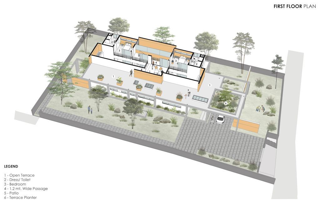 The Colour Burst House, Simple yet Bold Form by LIJO RENY Architects