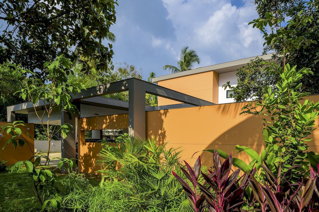 The Colour Burst House Simple yet Bold Form by LIJO RENY Architects 4