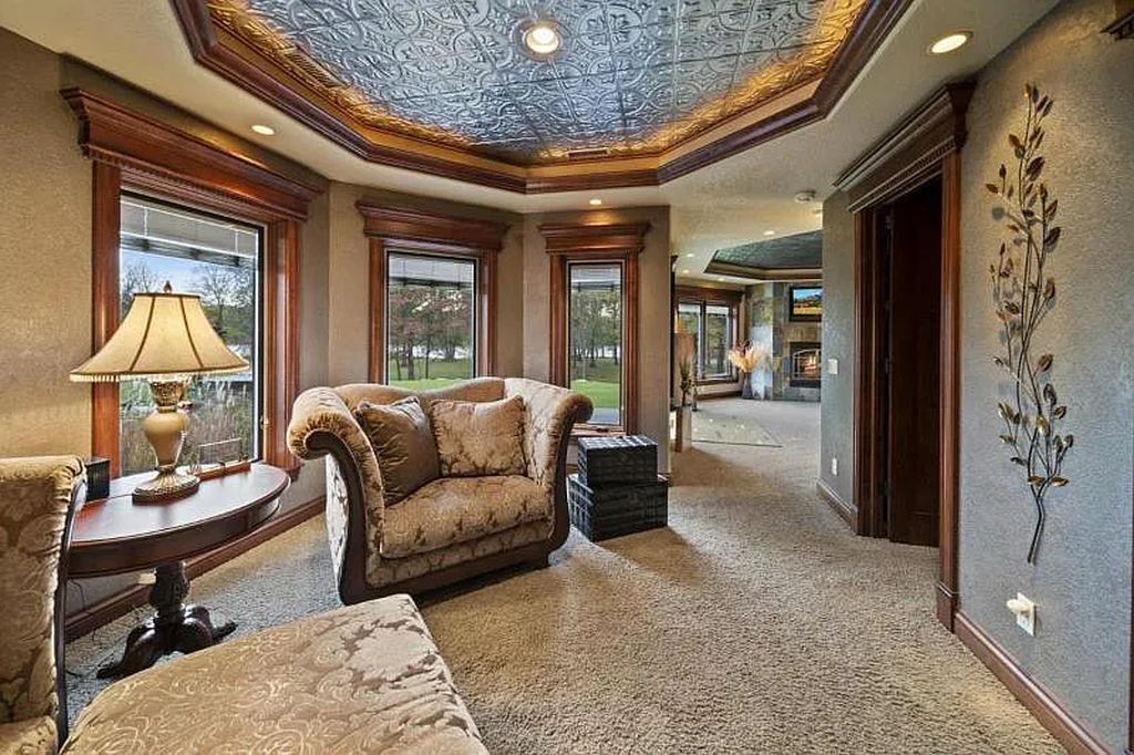 The Estate in Stevens Point is a luxurious home with a gated entrance, a lighted driveway to open up a paradise of entertainment for you now available for sale. This home located at 2688 Scenic Drive, Stevens Point, Wisconsin; offering 03 bedrooms and 05 bathrooms with 7,095 square feet of living spaces.
