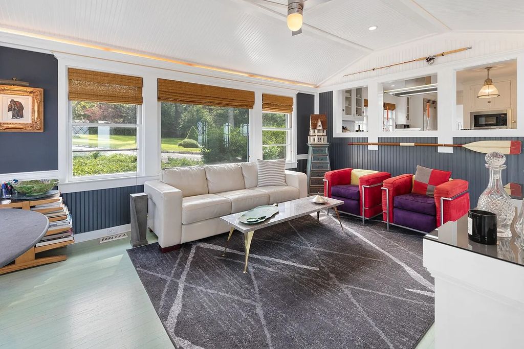 The House in in Sag Harbor is meticulously renovated and expanded since its original build in the 1940s, now available for sale. This home located at 48 Forest Rd, Sag Harbor, New York