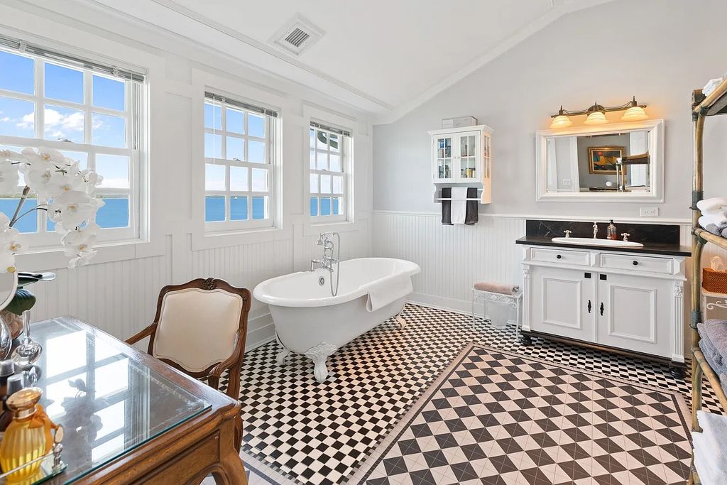 The House in in Sag Harbor is meticulously renovated and expanded since its original build in the 1940s, now available for sale. This home located at 48 Forest Rd, Sag Harbor, New York