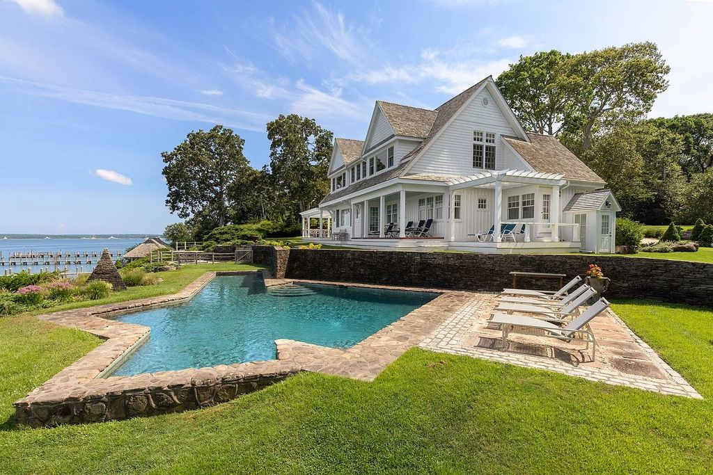 The House in in Sag Harbor is meticulously renovated and expanded since its original build in the 1940s, now available for sale. This home located at 48 Forest Rd, Sag Harbor, New York