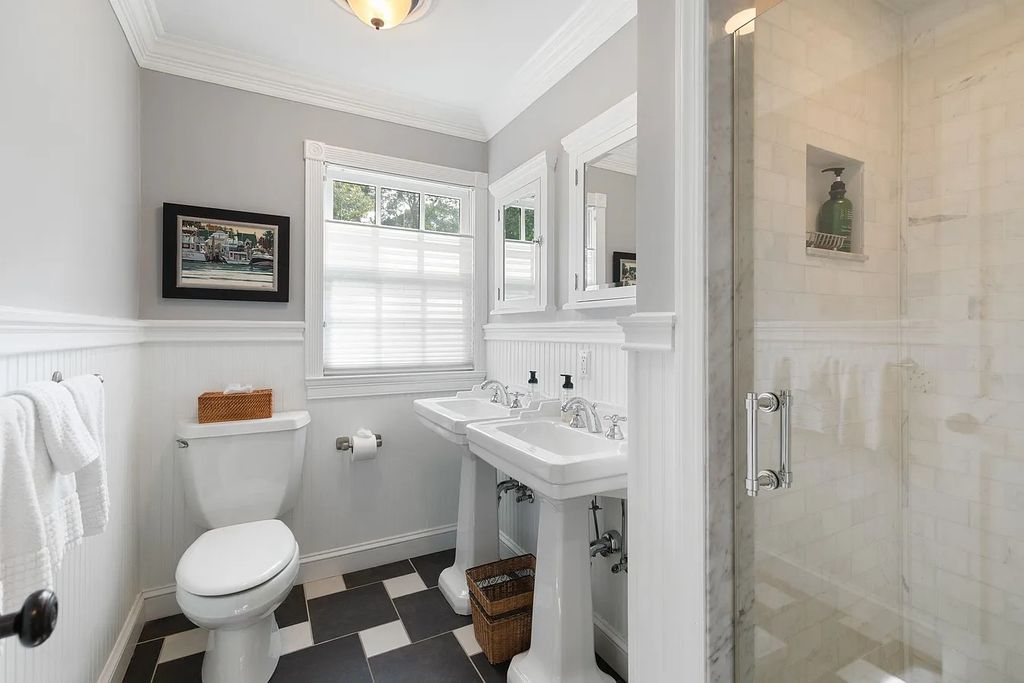 The House in in Sag Harbor is meticulously renovated and expanded since its original build in the 1940s, now available for sale. This home located at 48 Forest Rd, Sag Harbor, New York