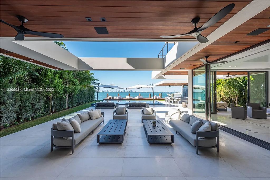 5718 N Bay Road, Miami Beach, Florida, is the perfect residence for luxury living. It features high-luxury furnishings and unmatched indoor/outdoor living spaces.
