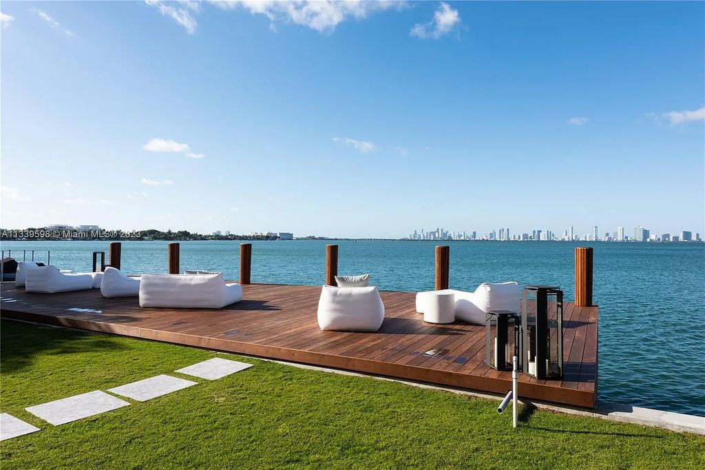 5718 N Bay Road, Miami Beach, Florida, is the perfect residence for luxury living. It features high-luxury furnishings and unmatched indoor/outdoor living spaces.