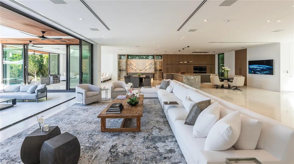 5718 N Bay Road, Miami Beach, Florida, is the perfect residence for luxury living. It features high-luxury furnishings and unmatched indoor/outdoor living spaces.