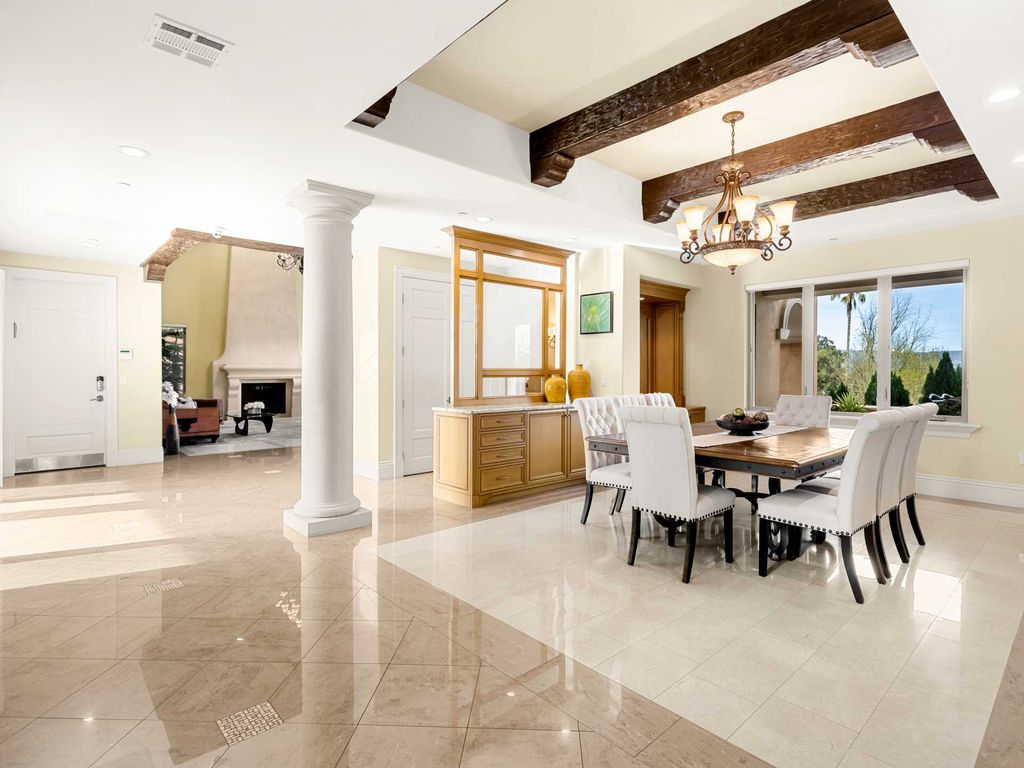 This beautiful Tuscany-inspired estate is located at 19609 W Citrus Ridge Dr, Tarzana, California. Built in 2015, the property sits on a vast 1.66-acre lot and boasts sweeping city light views. The house features 5 bedrooms and 7 bathrooms, with a living area of 6,581 square feet. 