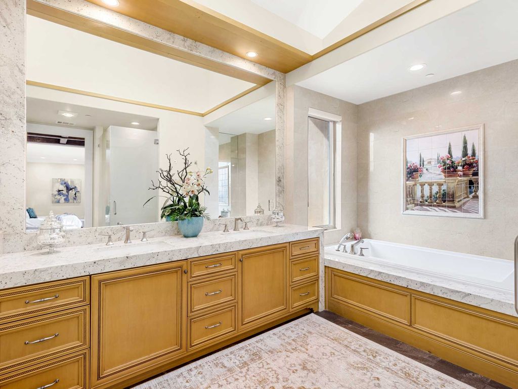 This beautiful Tuscany-inspired estate is located at 19609 W Citrus Ridge Dr, Tarzana, California. Built in 2015, the property sits on a vast 1.66-acre lot and boasts sweeping city light views. The house features 5 bedrooms and 7 bathrooms, with a living area of 6,581 square feet. 