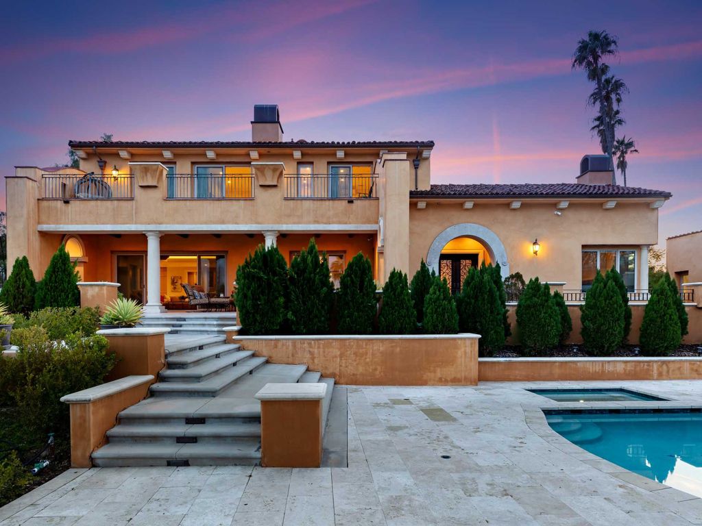 This beautiful Tuscany-inspired estate is located at 19609 W Citrus Ridge Dr, Tarzana, California. Built in 2015, the property sits on a vast 1.66-acre lot and boasts sweeping city light views. The house features 5 bedrooms and 7 bathrooms, with a living area of 6,581 square feet. 