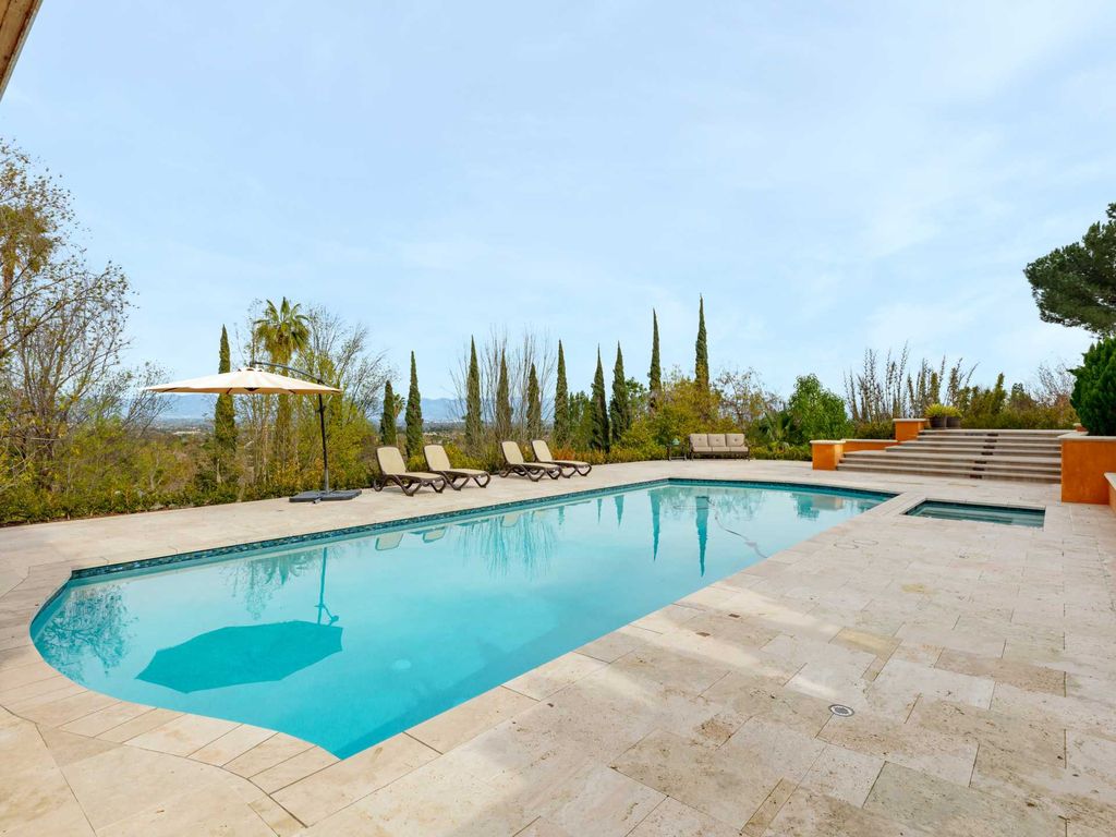 This beautiful Tuscany-inspired estate is located at 19609 W Citrus Ridge Dr, Tarzana, California. Built in 2015, the property sits on a vast 1.66-acre lot and boasts sweeping city light views. The house features 5 bedrooms and 7 bathrooms, with a living area of 6,581 square feet. 