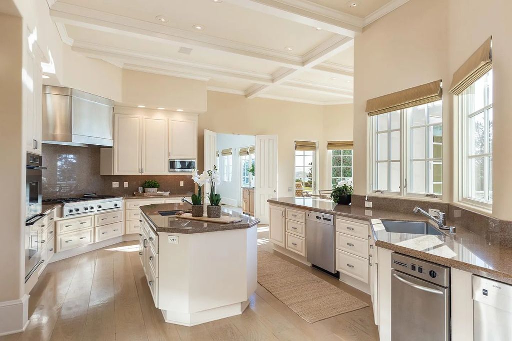 3410 Seventeen Mile Drive positioned on the 12th hole of the renowned Pebble Beach Golf Links, this property sits on a beautifully manicured 2.42-acre parcel, making it one of the largest properties on the course. The estate offers a gated entrance, ensuring privacy and security for its residents.