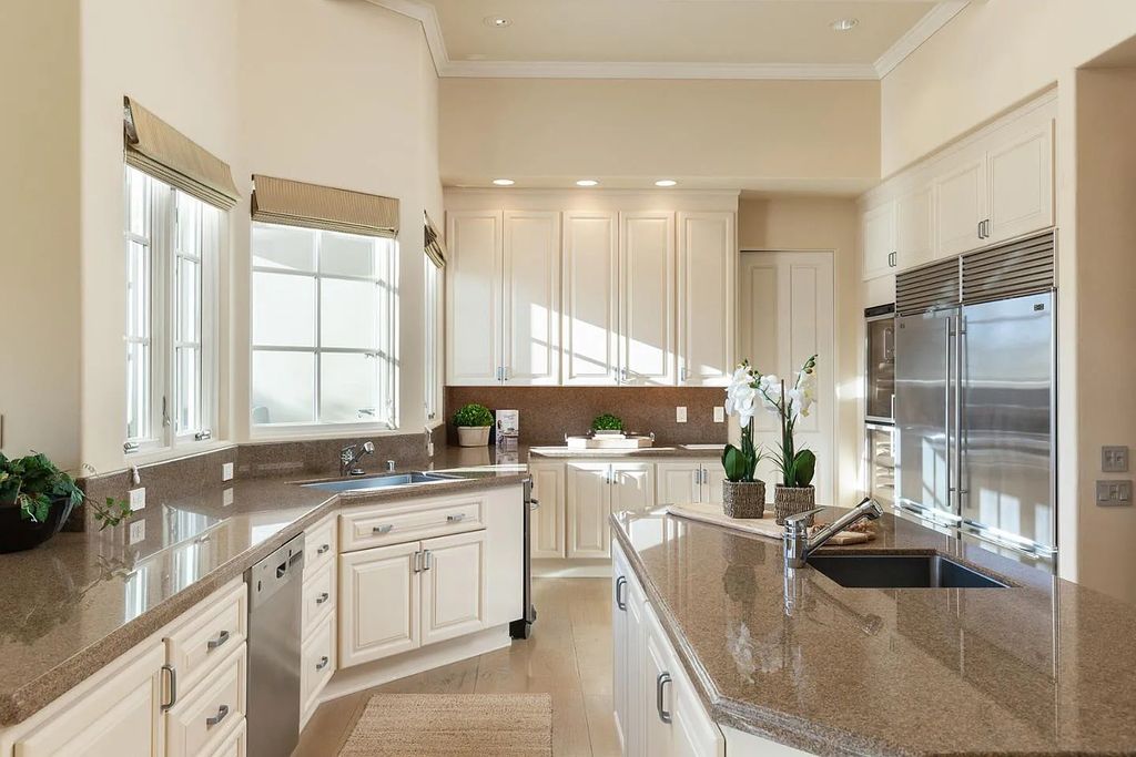 3410 Seventeen Mile Drive positioned on the 12th hole of the renowned Pebble Beach Golf Links, this property sits on a beautifully manicured 2.42-acre parcel, making it one of the largest properties on the course. The estate offers a gated entrance, ensuring privacy and security for its residents.