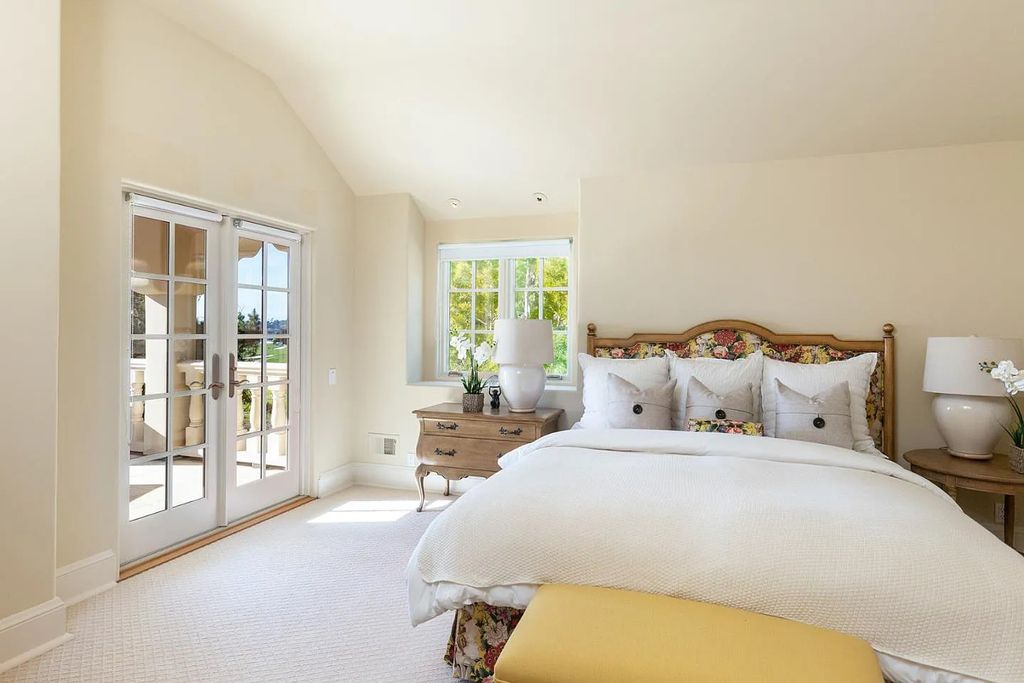 3410 Seventeen Mile Drive positioned on the 12th hole of the renowned Pebble Beach Golf Links, this property sits on a beautifully manicured 2.42-acre parcel, making it one of the largest properties on the course. The estate offers a gated entrance, ensuring privacy and security for its residents.