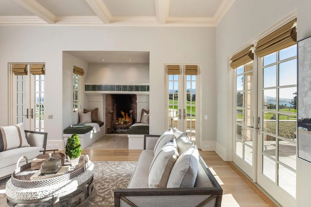 3410 Seventeen Mile Drive positioned on the 12th hole of the renowned Pebble Beach Golf Links, this property sits on a beautifully manicured 2.42-acre parcel, making it one of the largest properties on the course. The estate offers a gated entrance, ensuring privacy and security for its residents.