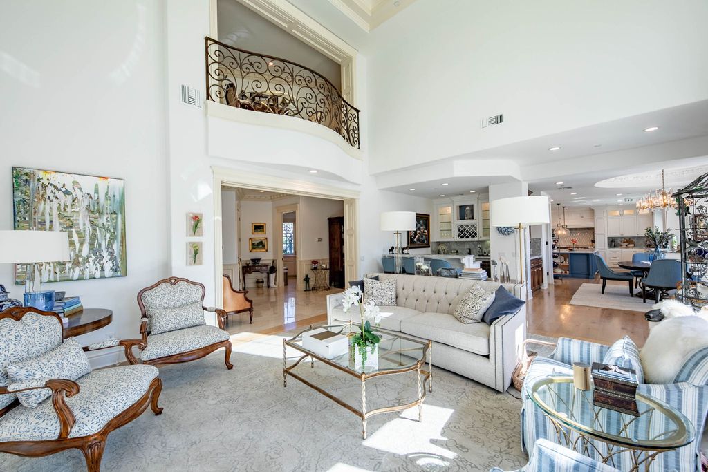This North-facing French-inspired estate is located in the prestigious Bradbury Estates, an exclusive equestrian and estate community close to L.A., Pasadena, and the Santa Anita Race Track. Built in 2000 by Mur-sol, this custom estate boasts 6 bedrooms with walk-in closets, including a downstairs guest wing with a private bath, and a library.