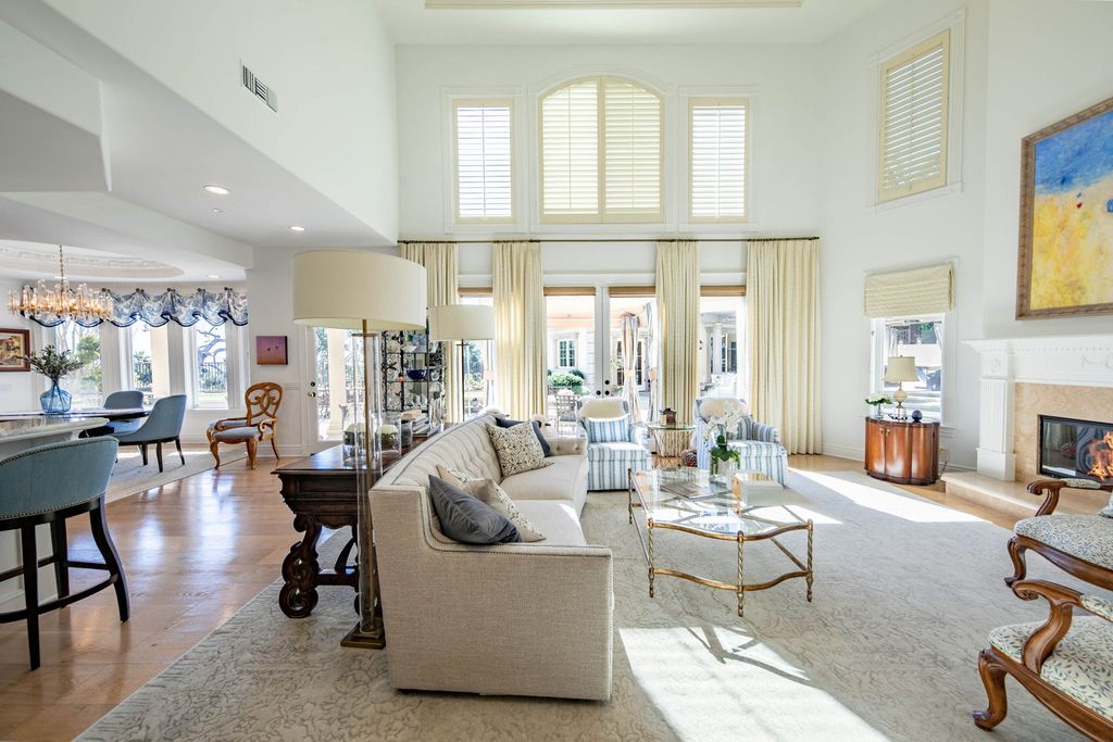 This North-facing French-inspired estate is located in the prestigious Bradbury Estates, an exclusive equestrian and estate community close to L.A., Pasadena, and the Santa Anita Race Track. Built in 2000 by Mur-sol, this custom estate boasts 6 bedrooms with walk-in closets, including a downstairs guest wing with a private bath, and a library.