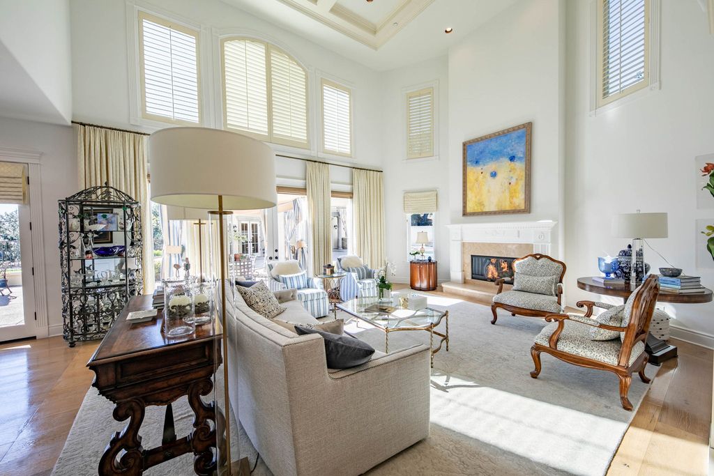This North-facing French-inspired estate is located in the prestigious Bradbury Estates, an exclusive equestrian and estate community close to L.A., Pasadena, and the Santa Anita Race Track. Built in 2000 by Mur-sol, this custom estate boasts 6 bedrooms with walk-in closets, including a downstairs guest wing with a private bath, and a library.