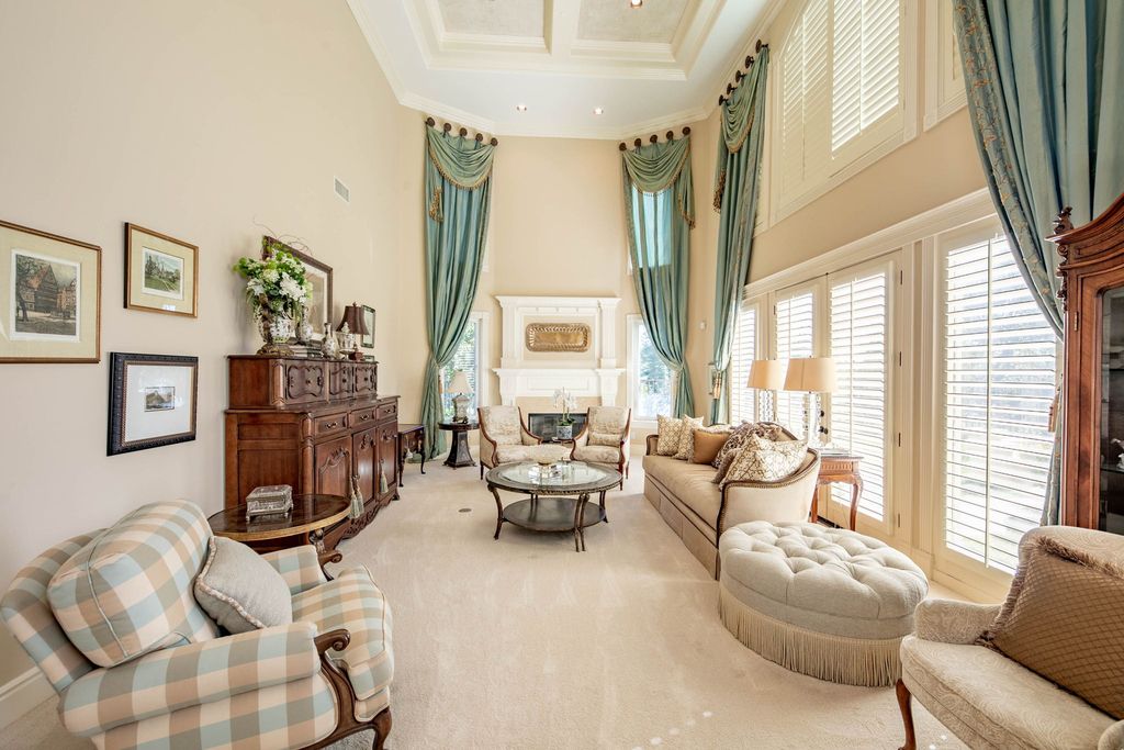 This North-facing French-inspired estate is located in the prestigious Bradbury Estates, an exclusive equestrian and estate community close to L.A., Pasadena, and the Santa Anita Race Track. Built in 2000 by Mur-sol, this custom estate boasts 6 bedrooms with walk-in closets, including a downstairs guest wing with a private bath, and a library.