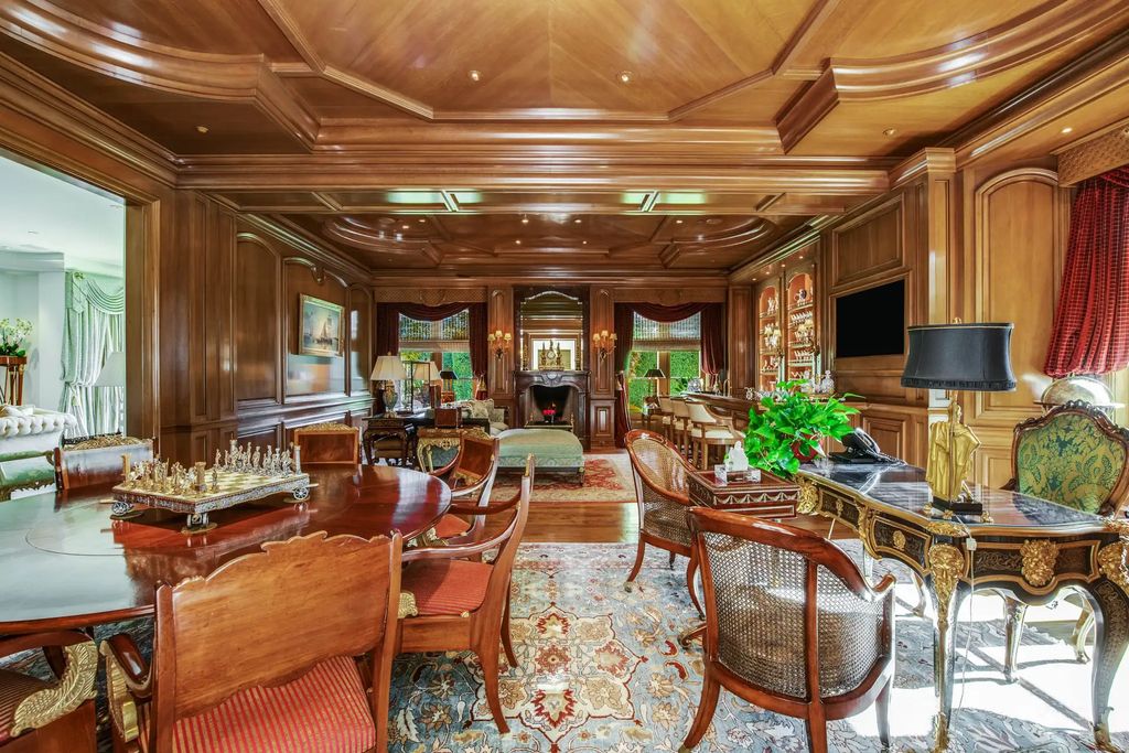 55 Beverly Park is a grand-scale residence located in the exclusive guard-gated enclave of Beverly Park. This luxurious estate, expertly designed by acclaimed architect Bob Ray Offenhauser, exudes an air of French Chateau meets Southern California living, and sits on 2.89 acres of romantic French-style garden landscaping.
