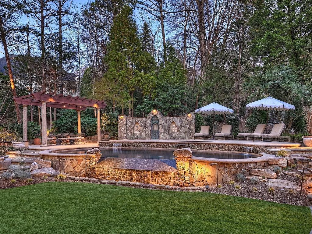 The Estate in Charlotte is thoughtfully designed for entertaining from pool side dinners under the stars or enjoy cocktails on one of your many terraces, now available for sale. This home located at 5403 Gorham Dr, Charlotte, North Carolina