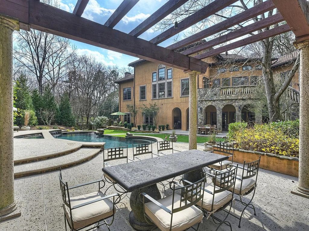 The Estate in Charlotte is thoughtfully designed for entertaining from pool side dinners under the stars or enjoy cocktails on one of your many terraces, now available for sale. This home located at 5403 Gorham Dr, Charlotte, North Carolina