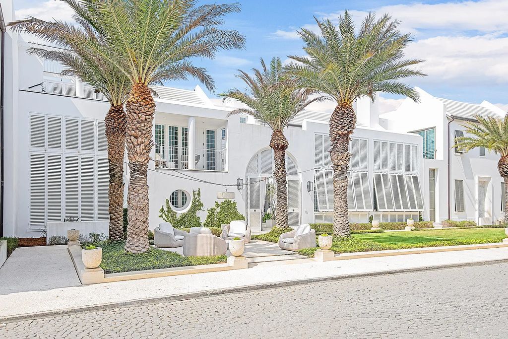 This stunning modernist retreat in the heart of Alys Beach, located at 116 S Charles Street, Inlet Beach, Florida, is a bespoke light-filled home with extraordinary architectural styling and sophisticated interior design.