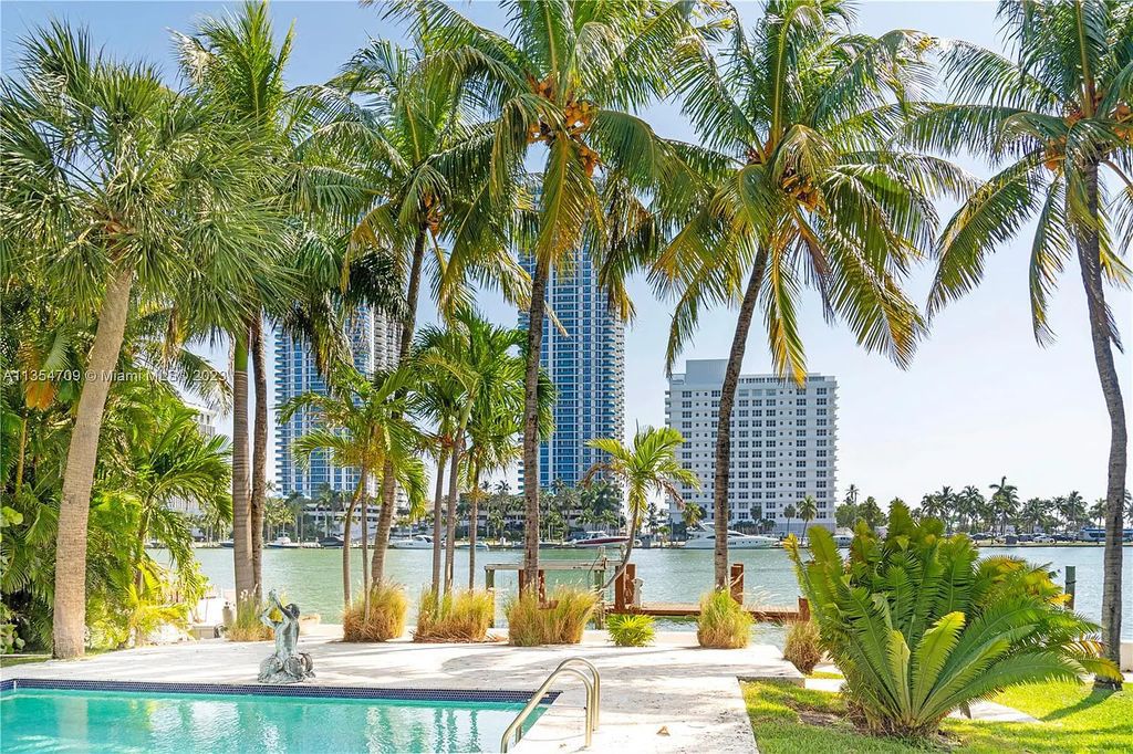 Villa Crono is a stunning Mediterranean-style estate located at 4731 Pine Tree Drive in Miami Beach, Florida. The property features 9 bedrooms, 9 bathrooms, and 9,605 square feet of living space on a rare 42,600 square foot lot with 100 feet of water frontage and no fixed bridges.