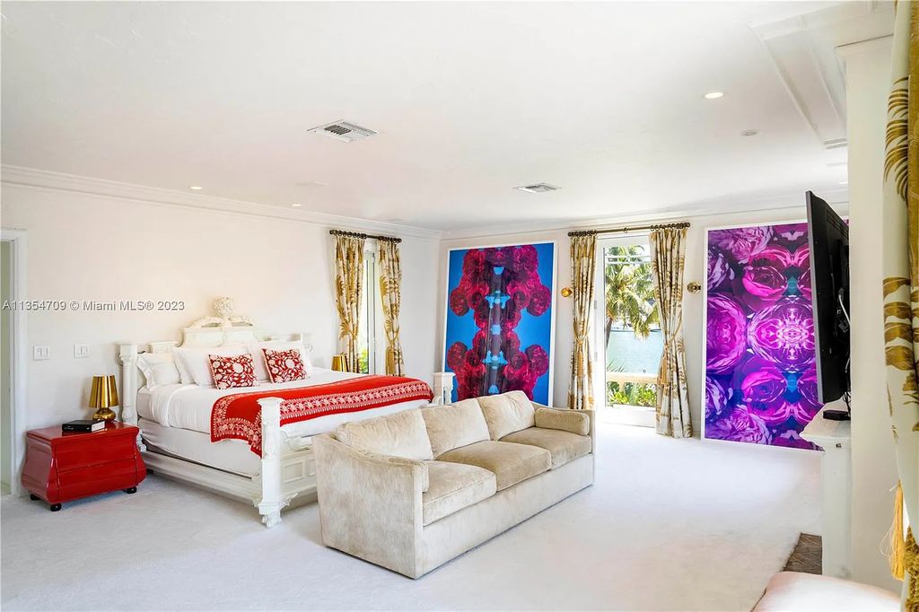 Villa Crono is a stunning Mediterranean-style estate located at 4731 Pine Tree Drive in Miami Beach, Florida. The property features 9 bedrooms, 9 bathrooms, and 9,605 square feet of living space on a rare 42,600 square foot lot with 100 feet of water frontage and no fixed bridges.