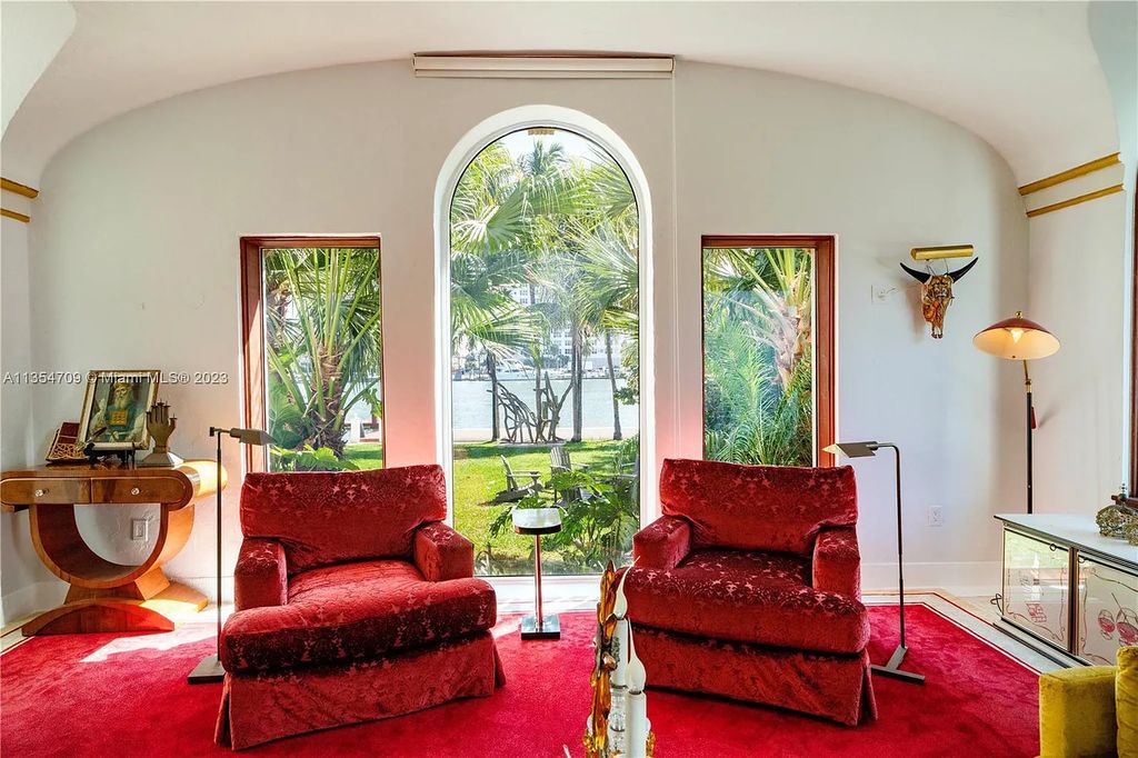 Villa Crono is a stunning Mediterranean-style estate located at 4731 Pine Tree Drive in Miami Beach, Florida. The property features 9 bedrooms, 9 bathrooms, and 9,605 square feet of living space on a rare 42,600 square foot lot with 100 feet of water frontage and no fixed bridges.