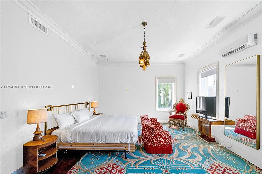 Villa Crono is a stunning Mediterranean-style estate located at 4731 Pine Tree Drive in Miami Beach, Florida. The property features 9 bedrooms, 9 bathrooms, and 9,605 square feet of living space on a rare 42,600 square foot lot with 100 feet of water frontage and no fixed bridges.