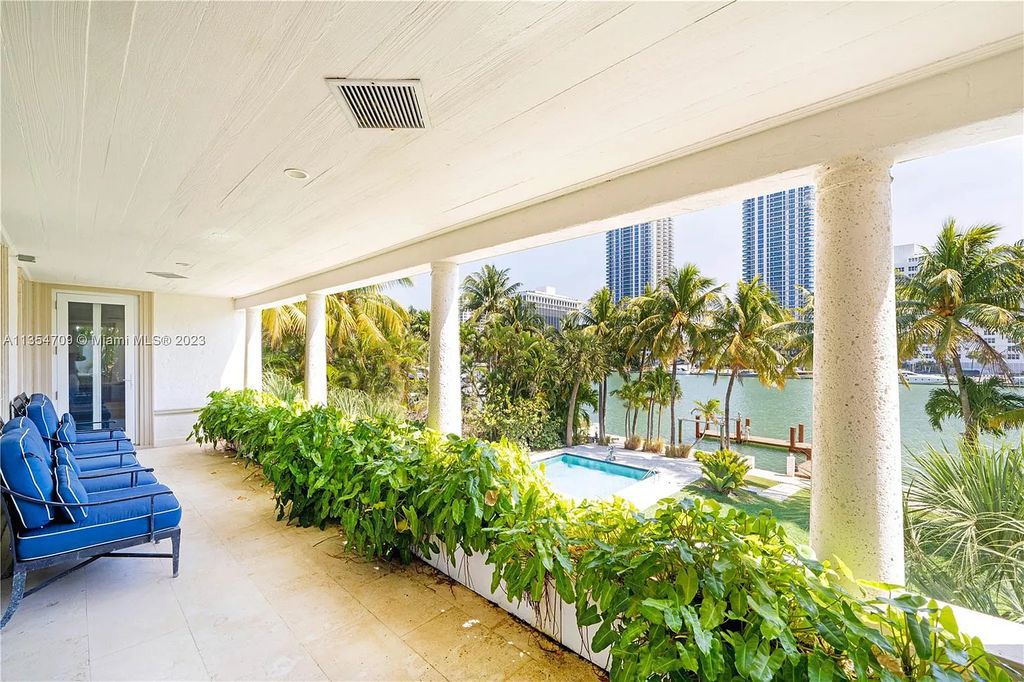 Villa Crono is a stunning Mediterranean-style estate located at 4731 Pine Tree Drive in Miami Beach, Florida. The property features 9 bedrooms, 9 bathrooms, and 9,605 square feet of living space on a rare 42,600 square foot lot with 100 feet of water frontage and no fixed bridges.