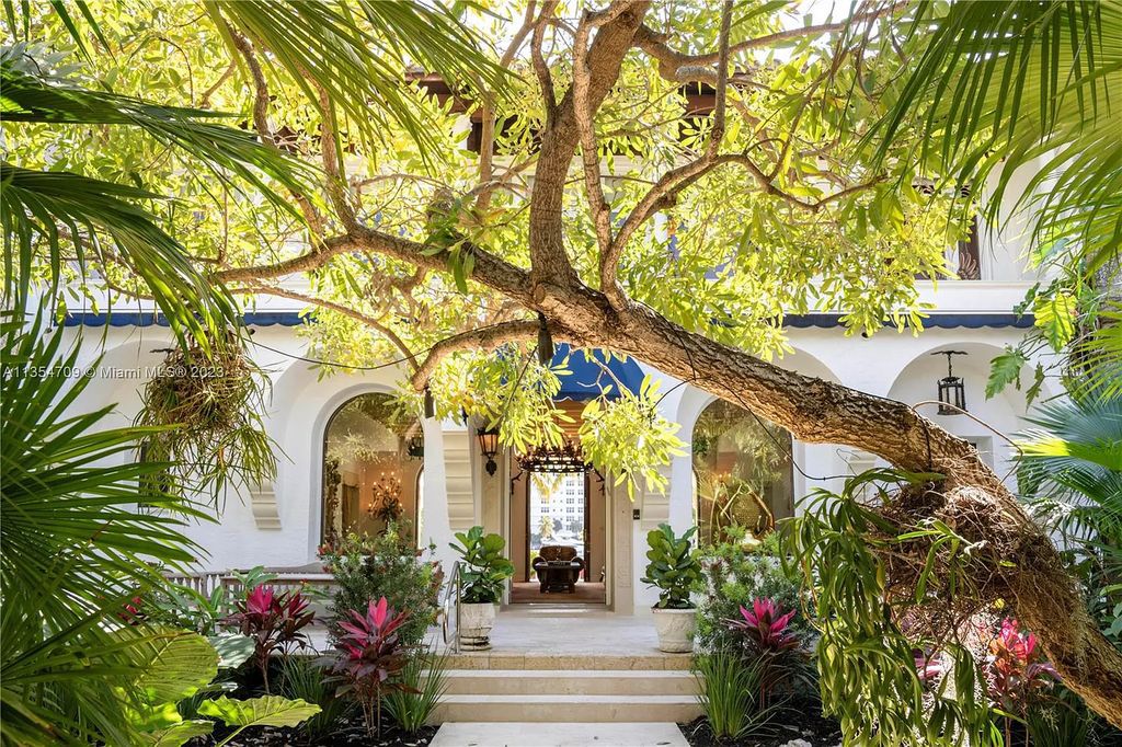 Villa Crono is a stunning Mediterranean-style estate located at 4731 Pine Tree Drive in Miami Beach, Florida. The property features 9 bedrooms, 9 bathrooms, and 9,605 square feet of living space on a rare 42,600 square foot lot with 100 feet of water frontage and no fixed bridges.