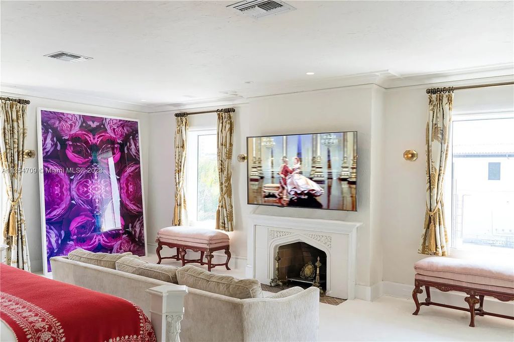 Villa Crono is a stunning Mediterranean-style estate located at 4731 Pine Tree Drive in Miami Beach, Florida. The property features 9 bedrooms, 9 bathrooms, and 9,605 square feet of living space on a rare 42,600 square foot lot with 100 feet of water frontage and no fixed bridges.