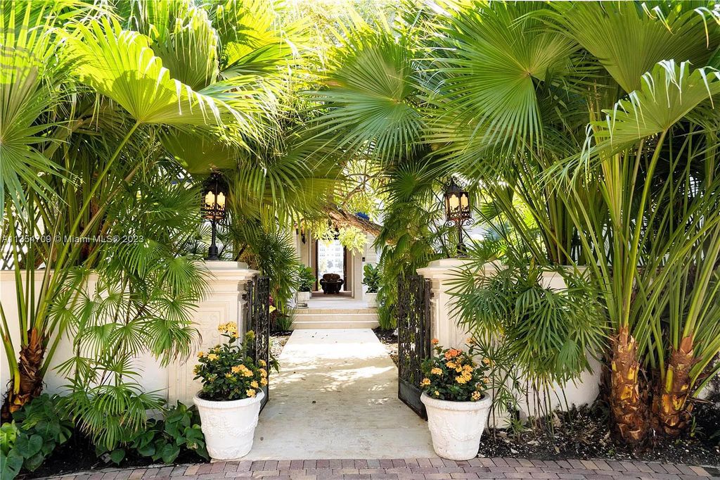 Villa Crono is a stunning Mediterranean-style estate located at 4731 Pine Tree Drive in Miami Beach, Florida. The property features 9 bedrooms, 9 bathrooms, and 9,605 square feet of living space on a rare 42,600 square foot lot with 100 feet of water frontage and no fixed bridges.
