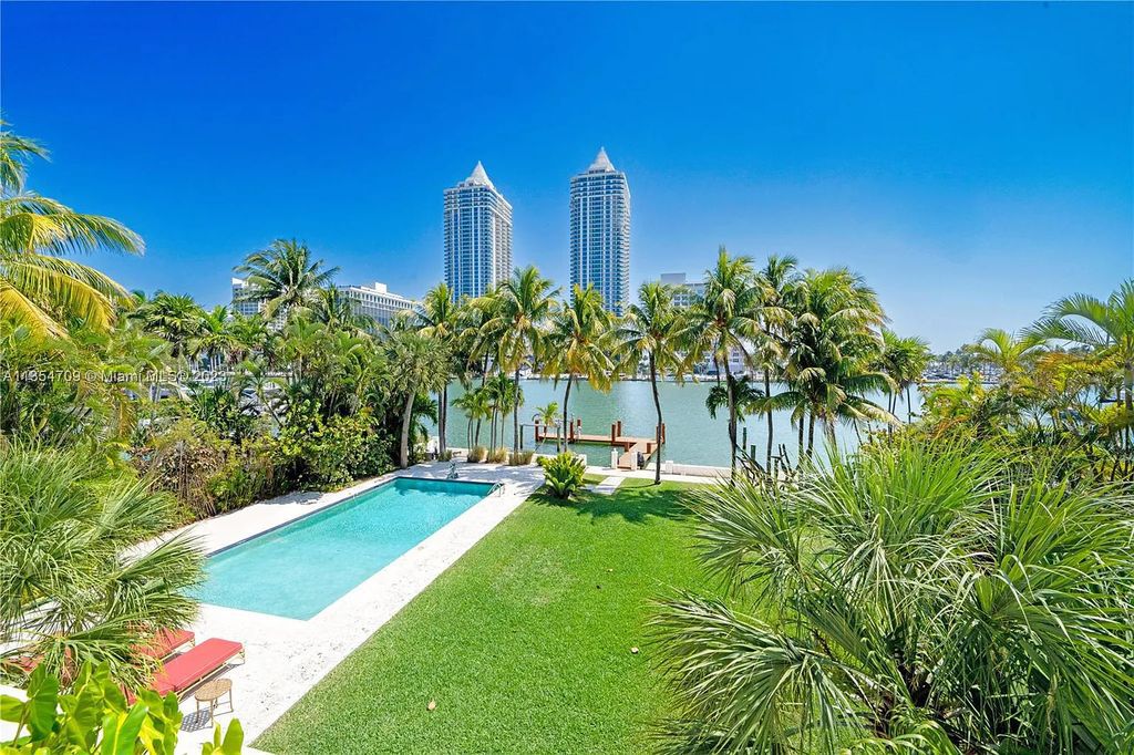 Villa Crono is a stunning Mediterranean-style estate located at 4731 Pine Tree Drive in Miami Beach, Florida. The property features 9 bedrooms, 9 bathrooms, and 9,605 square feet of living space on a rare 42,600 square foot lot with 100 feet of water frontage and no fixed bridges.