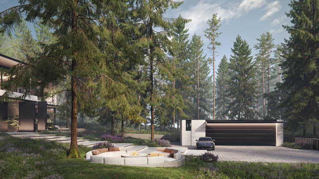 House with Four Views Integrates into Nature by Kerimov Architects