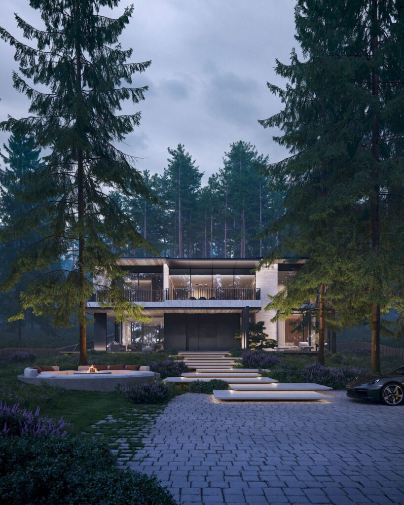House with Four Views Integrates into Nature by Kerimov Architects 16