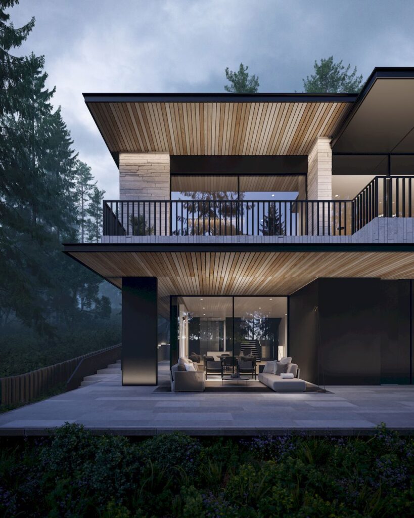 House with Four Views Integrates into Nature by Kerimov Architects 5
