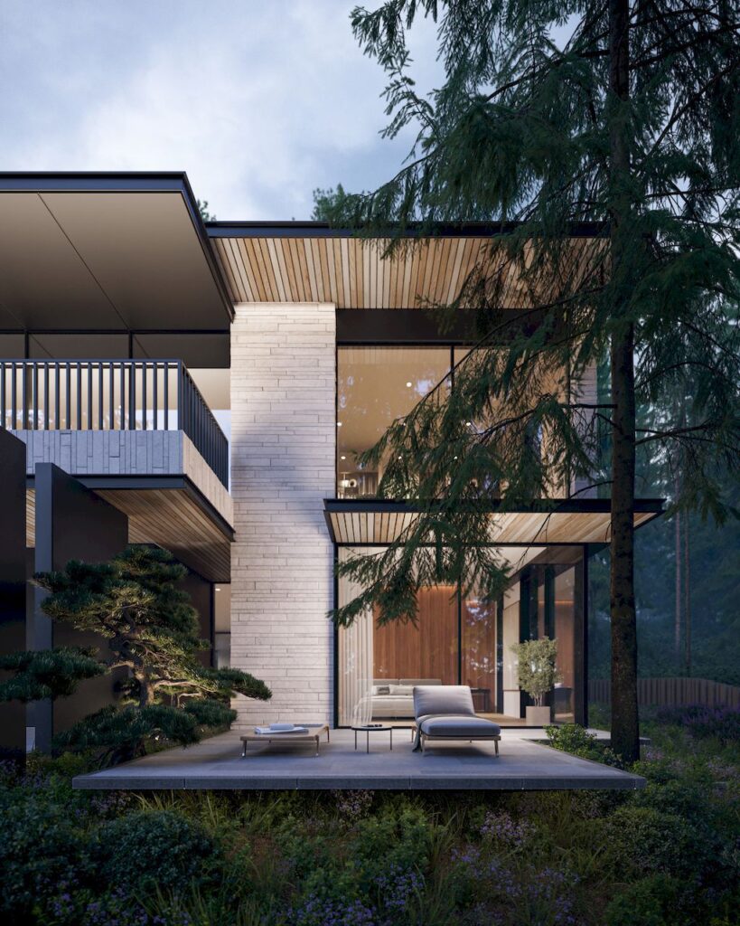 House with Four Views Integrates into Nature by Kerimov Architects 6