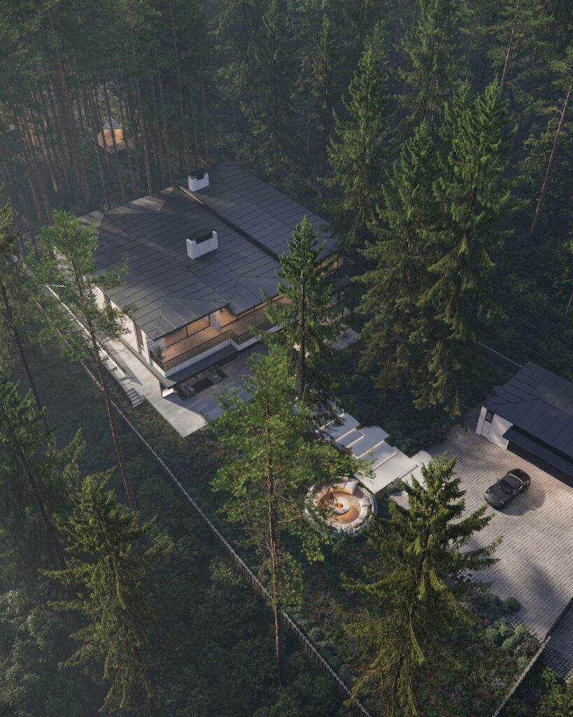 House with Four Views Integrates into Nature by Kerimov Architects 9