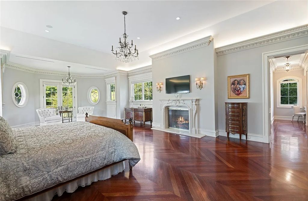 The Property in Mill Neck is a brand new estate complete with indoor pool, elegant pond, state of the art greenhouse and six-car garage, now available for sale. This home located at 102 Horseshoe Road, Mill Neck, New York