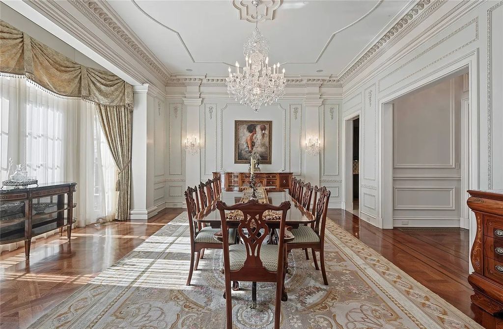 The Property in Mill Neck is a brand new estate complete with indoor pool, elegant pond, state of the art greenhouse and six-car garage, now available for sale. This home located at 102 Horseshoe Road, Mill Neck, New York