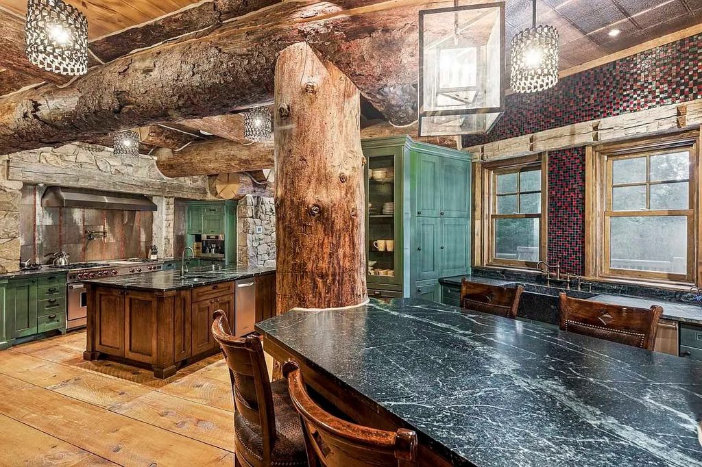 The Home in Millbrook is constructed of standing dead timber from the west and immense stone from Pennsylvania, now available for sale. This home located at 521 Stanford Rd, Millbrook, New York