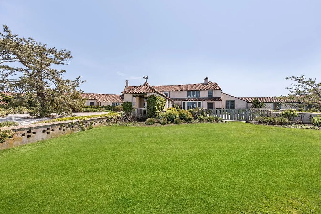 The House in East Hampton includes oceanside pool, extensive terraces and second floor deck taking full advantage of the panoramic views now available for sale. This home located at 201 Lily Pond Ln, East Hampton, New York