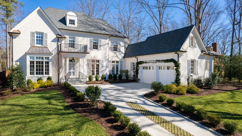 The House in Raleigh has large, beautifully landscaped back yard includes privacy fence, slate patio, and wood-burning fireplace with sitting area, now available for sale. This home located at 3910 Stratford Ct, Raleigh, North Carolina