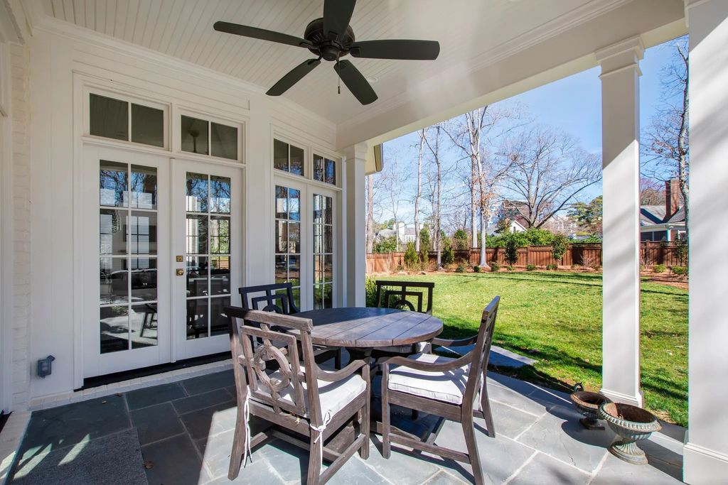 The House in Raleigh has large, beautifully landscaped back yard includes privacy fence, slate patio, and wood-burning fireplace with sitting area, now available for sale. This home located at 3910 Stratford Ct, Raleigh, North Carolina