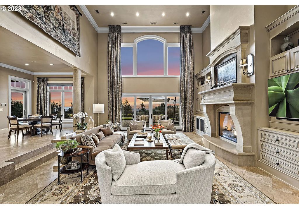 The Estate in Portland is a luxurious home featuring rich amenities, large living spaces and soaring ceilings to offer spectacular sunset and panoramic views now available for sale. This home located at 12955 NW Skyline Blvd, Portland, Oregon; offering 04 bedrooms and 05 bathrooms with 7,956 square feet of living spaces.