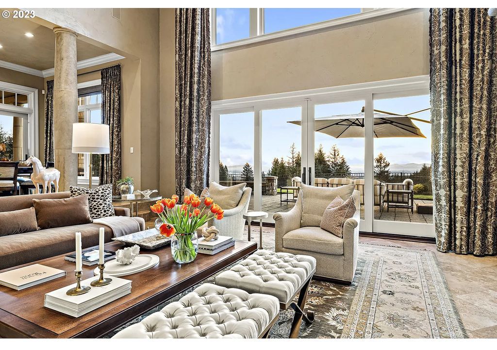 The Estate in Portland is a luxurious home featuring rich amenities, large living spaces and soaring ceilings to offer spectacular sunset and panoramic views now available for sale. This home located at 12955 NW Skyline Blvd, Portland, Oregon; offering 04 bedrooms and 05 bathrooms with 7,956 square feet of living spaces.
