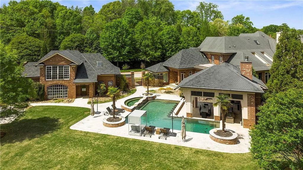 The Estate in Charlotte is a custom-built unique home designed by well-known architect Harry Schrader, now available for sale. This home located at 8402 Fairview Rd, Charlotte, North Carolina